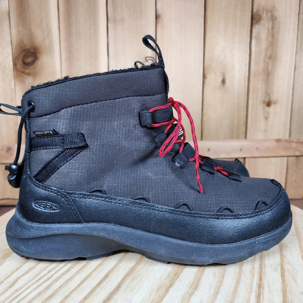 Keen Uneek SNK Boots‎ Womens 7.5 Black Chukka KEEN.DRY Waterproof Winter Snow